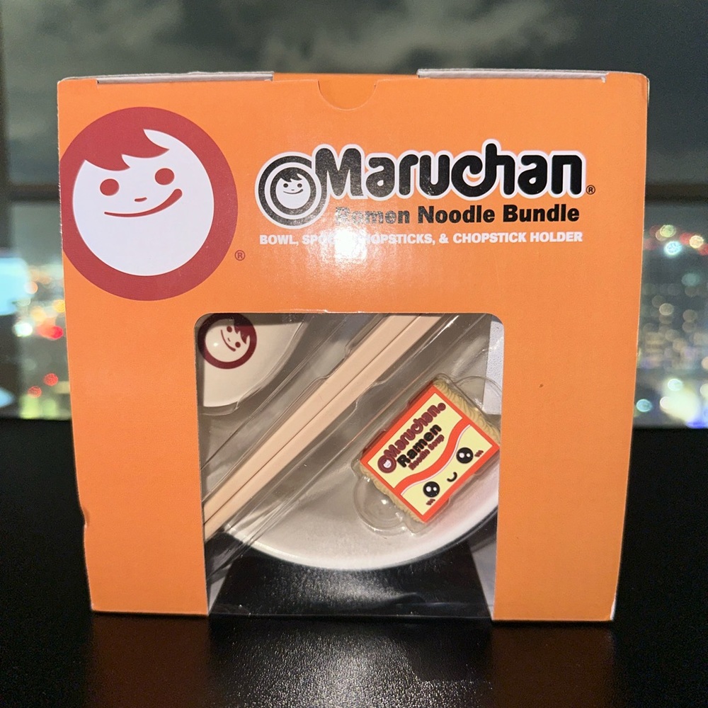 Maruchan Ramen Noodle Ceramic Chi Bowl With Wooden Chopsticks NEW - Picture 5 of 5